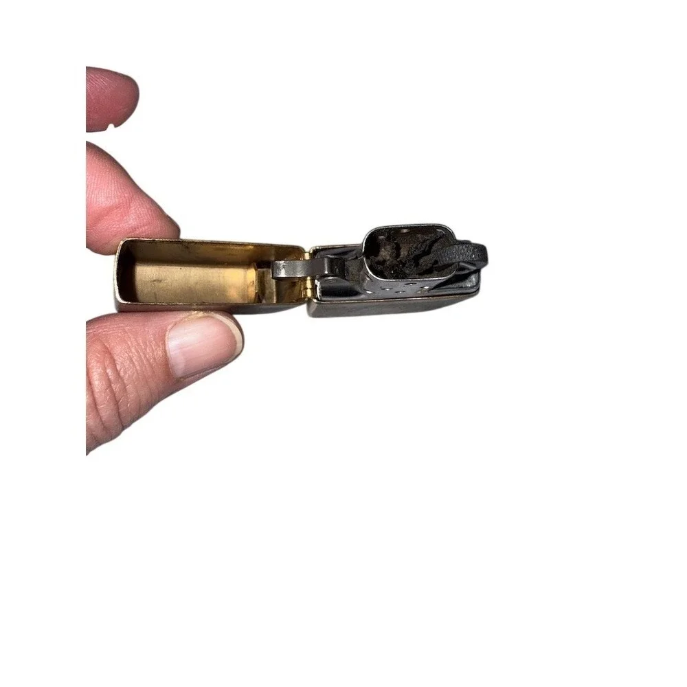 Zippo‎ Windproof Pocket Lighter Antique Brass Finish Flat Bottom Bradford